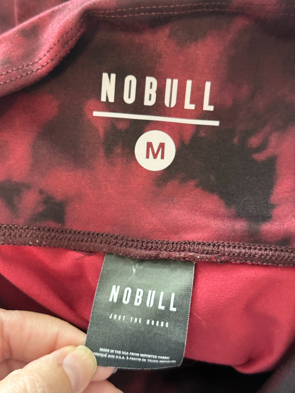 NoBull Red and Black (Lava) Tie-Dye High Rise Matte Leggings 28” - Size M - Picture 7 of 8